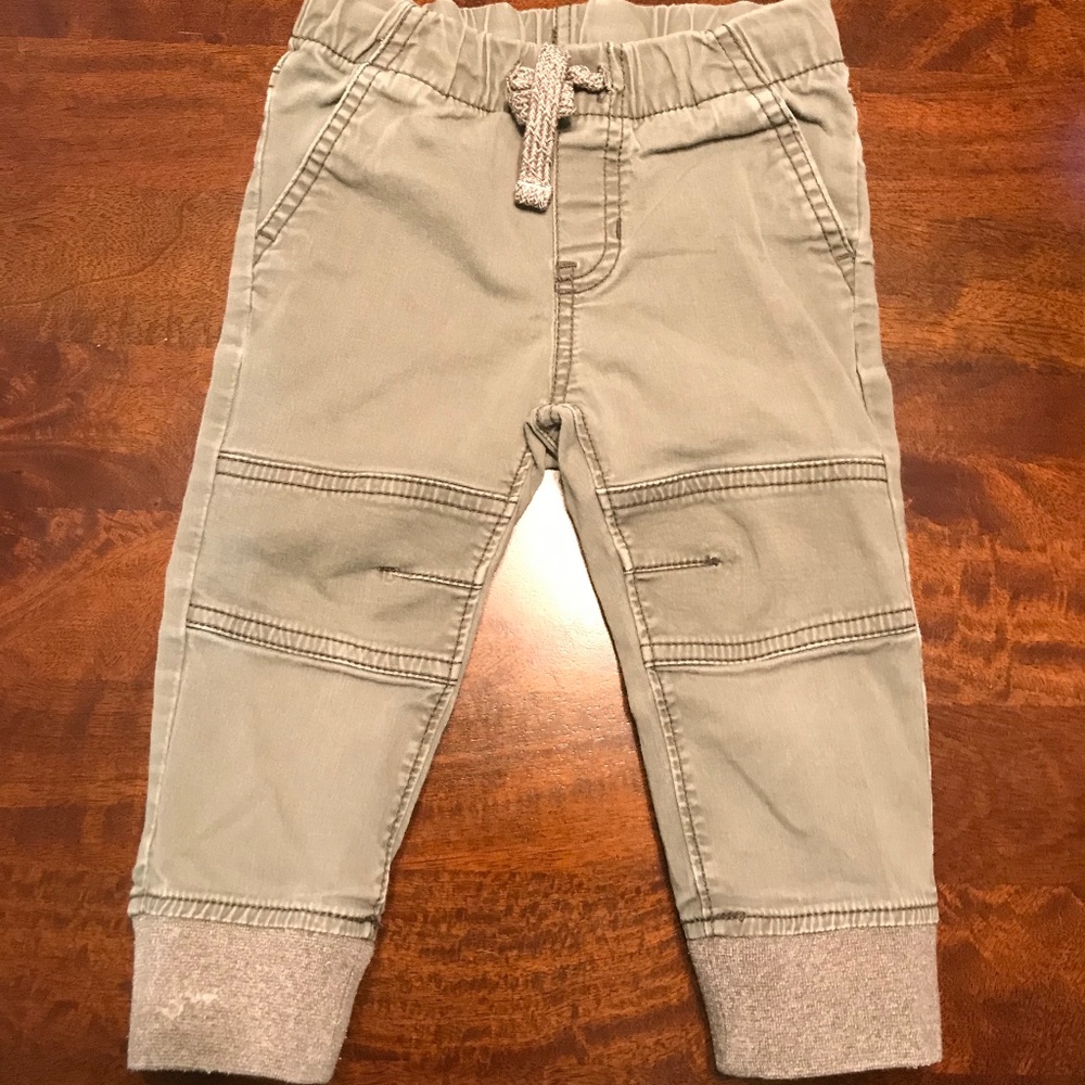 Toddler Baby Boy Cargo Olive Green Pants Jeans